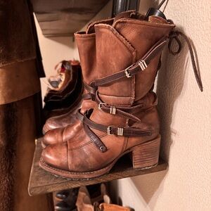 Freebird by Steven Rustic Brown Heeled Boots - Cora